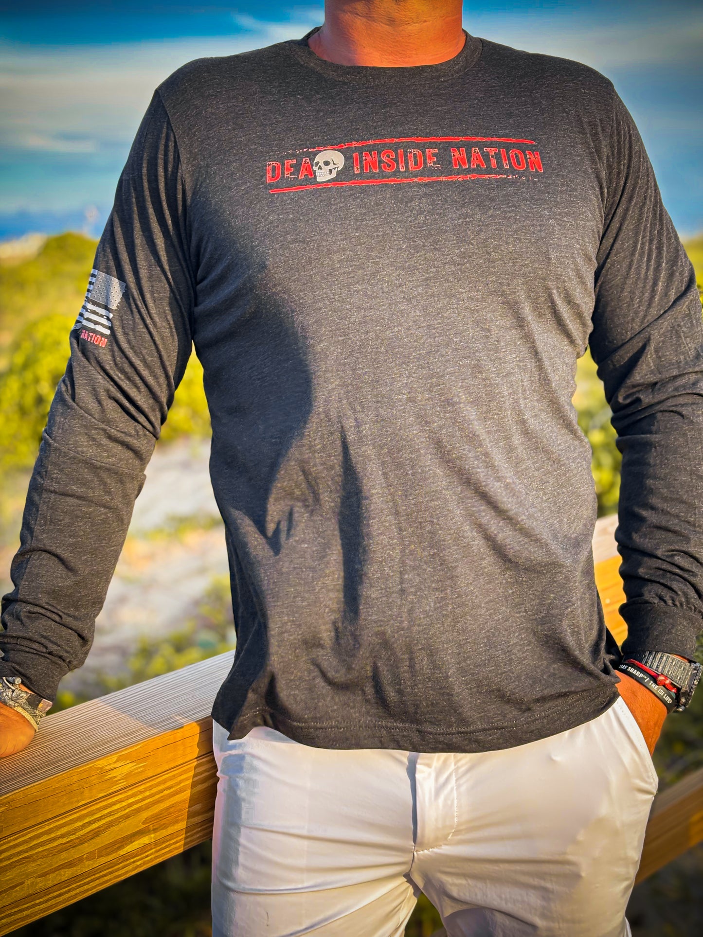 Dead Inside Nation – Long Sleeve Skull Logo Tee